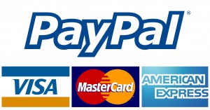 Pagamenti sicuri con Paypal e le maggiori carte di credito