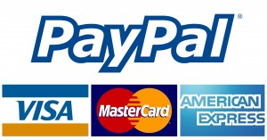Pagamenti sicuri con Paypal e le maggiori carte di credito